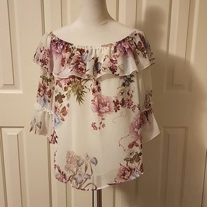 Ruffled Floral Blouse
